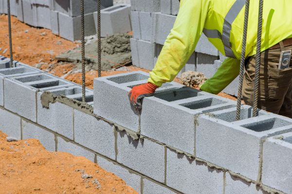 Concrete Blocks Installation in Santa Maria